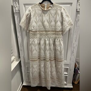 Polagram white lace dress